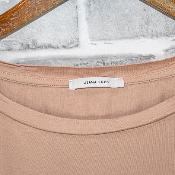 JEANA SOHN Women's Wide Neck Garcon T-shirt in Warm Beige Size 1 - Picture 2 of 7
